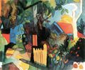 Macke, August: Landschaft mit hellen B�umen