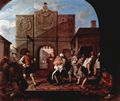 Hogarth, William: Vor dem Tor von Calais (Das Roastbeef von Alt-England)