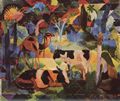 Macke, August: Landschaft mit K�hen und Kamel