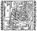 D�rer, Albrecht: Illustration zum »Der Ritter vom Turn«, Szene: Eine Jungfrau, die in den Brunnen gefallen ist, wird durch Gott gerettet
