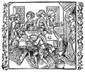 D�rer, Albrecht: Illustration zum »Der Ritter vom Turn«, Szene: Eine Jungfrau zerschl�gt einer eifers�chtigen Ehefrau die Nase