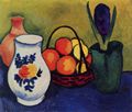 Macke, August: Wei�er Krug mit Blumen und Fr�chten