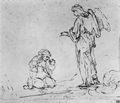 Rembrandt Harmensz. van Rijn: Hagar und der Engel