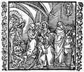 D�rer, Albrecht: Illustration zum »Der Ritter vom Turn«, Szene: Der Teufel schreibt das Geschw�tz der Leute w�hrend der Messe auf ein Pergament