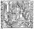 D�rer, Albrecht: Illustration zum »Der Ritter vom Turn«, Szene: Eine leichtfertige Frau wird w�hrend der Messe ohnm�chtig und f�llt ihrem Liebhaber in die Arme