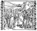 D�rer, Albrecht: Illustration zum »Der Ritter vom Turn«, Szene: Catonet erz�hlt vor dem Kaiser seine Erlebnisse