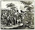 Hogarth, William: Kleine Illustration zu Samuel Butlers »Hudibras«, Hudibras k�mpft mit Talgol und Magnano