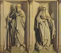 Campin, Robert: Altar des Stabwunders und der Verm�hlung Mariae, R�ckseite