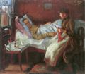 Corinth, Lovis: Vater Franz Heinrich Corinth auf dem Krankenlager
