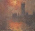 Monet, Claude: Die Houses of Parliament, Sonnenuntergang