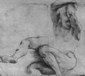 Raffael: Auferstehung Christi, Studie, Sitzender W�chter