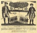 Englischer Holzschneider um 1812: Oberst La Fond von Fort La China ergibt sich