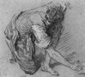 Lancret, Nicolas: Figurenstudie eines hockenden Mannes