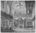 Quaglio, Domenico: Landshut, Burg Trausnitz, Inneres der Georgenkapelle nach Osten