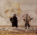 Altdorfer, Albrecht: Triumphzug Kaiser Maximilians, Entwurf zu »Zwei M�nner mit Bandrollen«