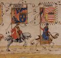 Altdorfer, Albrecht: Triumphzug Kaiser Maximilians, Entwurf zu »Die Bannertr�ger von Ungarn, Dalmatien, Kroatien und Bosnien«, Detail