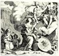 Hogarth, William: Minerva stellt dem Gott Apollo die Muse der Musik vor