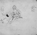 Dandini, Cesare: Weibliche Figur auf Wolken, mit Genien