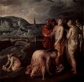 Abbate, Niccol� dell': Die Rettung Moses aus dem Wasser