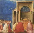 Giotto di Bondone: Fresken in der Arenakapelle in Padua, Szene: Das Gebet um das Bl�hen der St�be