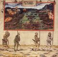Altdorfer, Albrecht: Triumphzug Kaiser Maximilians, Entwurf zu »Die erste fl�mische Eroberung«, Detail