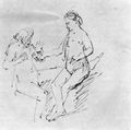 Rembrandt Harmensz. van Rijn: Eva reicht Adam den Apfel