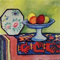 Macke, August: Stillleben mit Apfelschale und japanischem F�cher