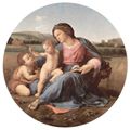 Raffael: Madonna Alba, Szene: Maria mit Christuskind und Johannes dem T�ufer, Tondo