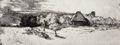Rembrandt Harmensz. van Rijn: Landschaft mit Turm