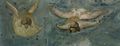Giotto di Bondone: Fresken in der Arenakapelle in Padua, Szene: Die Beweinung, Detail: Trauernde Engel