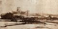 Rembrandt Harmensz. van Rijn: Ansicht von London mit der alten St.-Pauls-Kathedrale (von Norden gesehen)