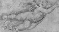 Raffael: Galathea, Studie, Schwimmender Amor