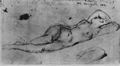 Ingres, Jean Auguste Dominique: Aktstudie einer liegenden Frau