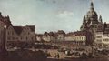 Canaletto (II): Ansicht von Dresden, Der Neumarkt von der Moritzstra�e aus