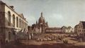 Canaletto (II): Ansicht von Dresden, Der Neumarkt in Dresden vom J�dischen Friedhof aus, mit Frauenkirche und Altst�dter Wache