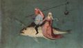 Bosch, Hieronymus: Antoniusaltar, Triptychon, Mitteltafel: Versuchung des Hl. Antonius, Detail