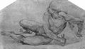 Raffael: Auferstehung Christi, Studie, Soldat mit Schild