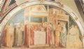 Giotto di Bondone: Fresken in der Peruzzi-Kapelle, Kirche Santa Croce in Florenz, Szene: Verk�ndigung an Zacharias