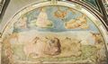 Giotto di Bondone: Fresken in der Peruzzi-Kapelle, Kirche Santa Croce in Florenz, Szene: Apokalypsevision des Evangelisten Johannes auf der Insel Pathmos