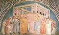 Giotto di Bondone: Fresken in der Bardi-Kapelle, Kirche Santa Croce in Florenz, Szene: Der Verzicht auf die Habe