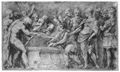 Raffael: Stanza della Segnatura, Studie, Alexander der Gro�e l�sst die B�cher Homers in den Schrein des Darius legen