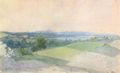 Wagenbauer, Maximilian Joseph: Die�en am Ammersee, Blick �ber Pilsen- und Ammersee mit Zugspitze