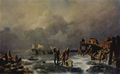 Achenbach, Andreas: Ufer des zugefrorenen Meeres (Winterlandschaft)