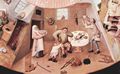 Bosch, Hieronymus: Tisch mit Szenen zu den sieben Tods�nden und den letzten vier Dingen, Szene: sieben Tods�nden, Detail: Unm��igkeit