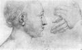 D�rer, Albrecht: Studien zu einem gro�en »Marienbild«: M�dchenkopf und H�ndepaar