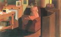 Vallotton, F�lix: Intime Szene: Interieur mit Liebespaar und Wandschirm