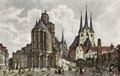 Rauschenfels von Steinberg, Jakob: Erfurt, Dom und Severikirche von Osten mit Daestellung einer Prozession