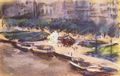 Liebermann, Max: Landungsplatz am Jungfernstieg in Hamburg