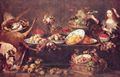 Snyders, Frans: Gro�es Stillleben mit einer Dame und Papagei