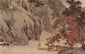Yin, Tang: Einsame Fischer am Fluss im Herbst